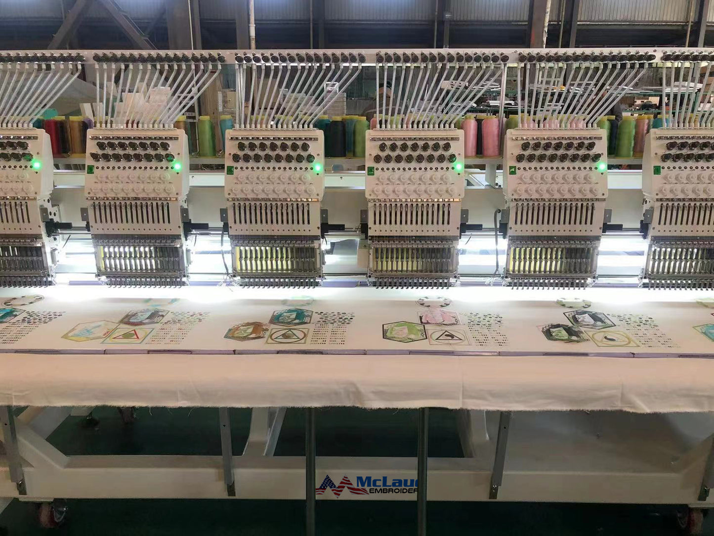 McLaud MT615-16x18 Embroidery Machine, 6 Head, 15 needles, 1000spm, Free Shipping in USA