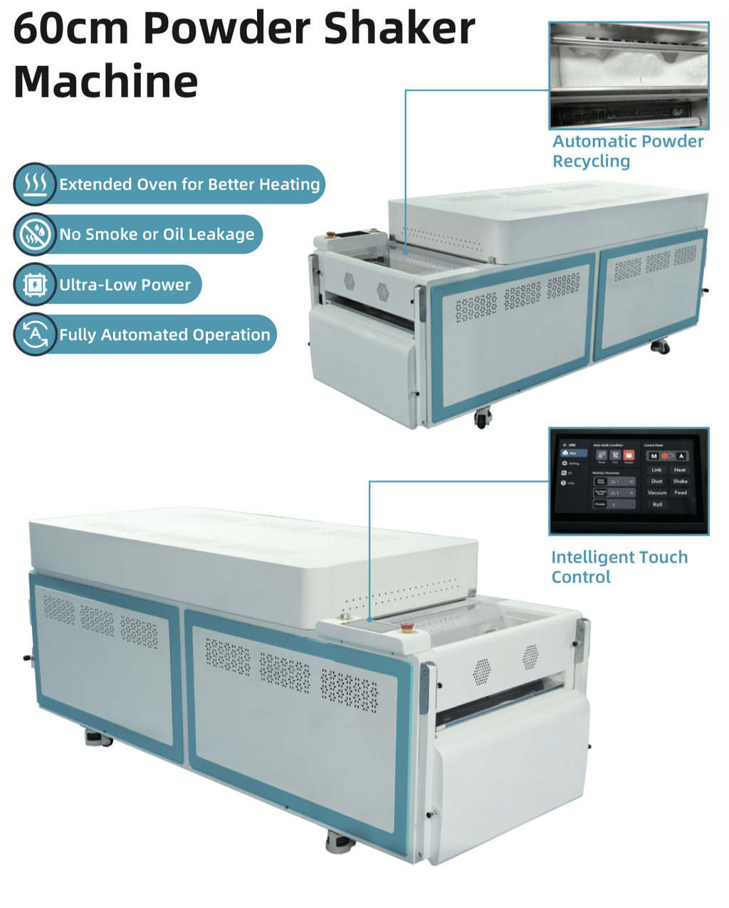 Naruhoshi DTF605, 24 inch wide, 5 heads i3200 DTF Printer with Industrial 1,000 ft film holder