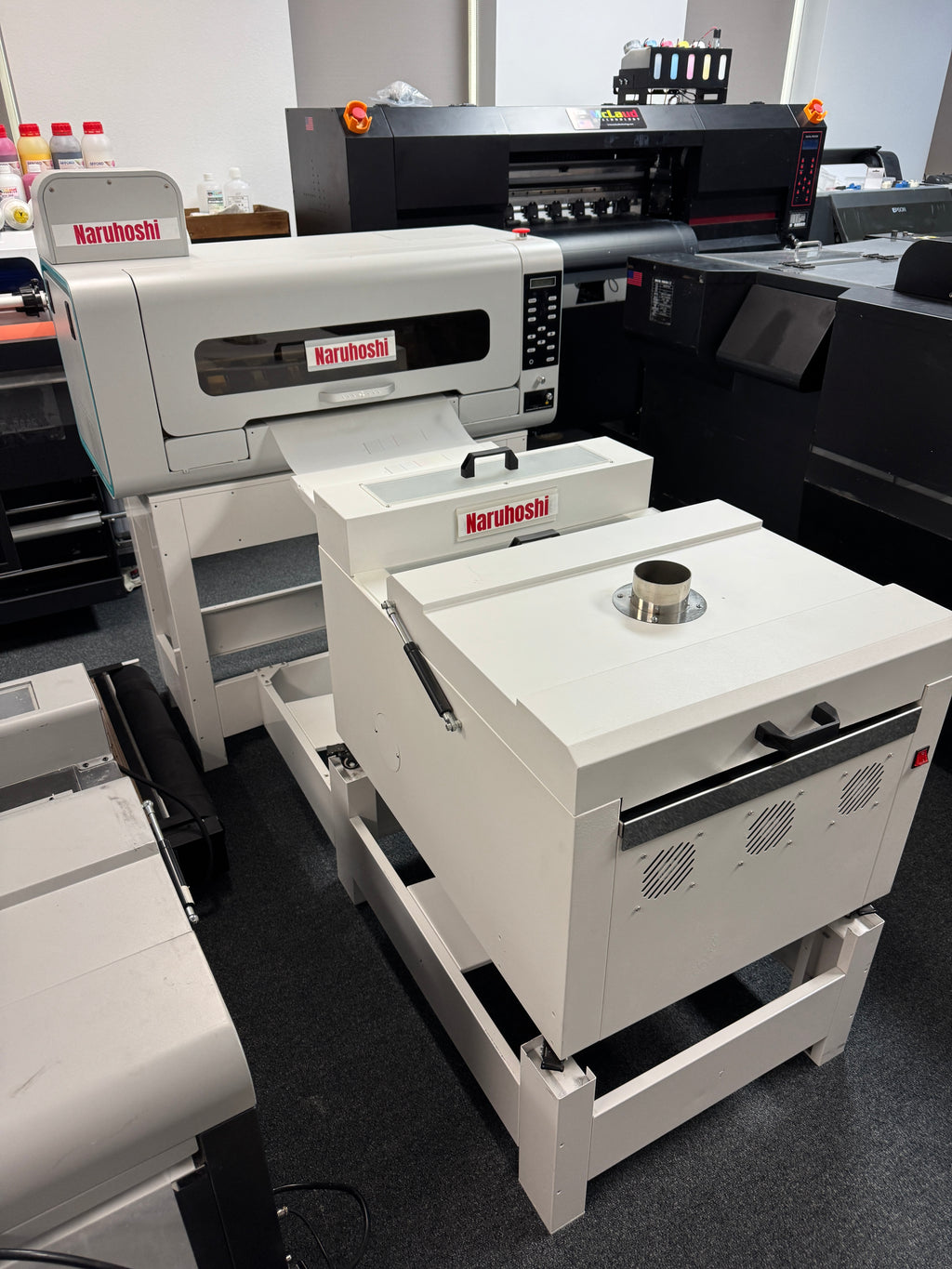 7th Year Anniversary Promo: Naruhoshi DTF432, 17 inch print wide, 2 -i1600 printheads, a flexible DTF Solutions with US local support