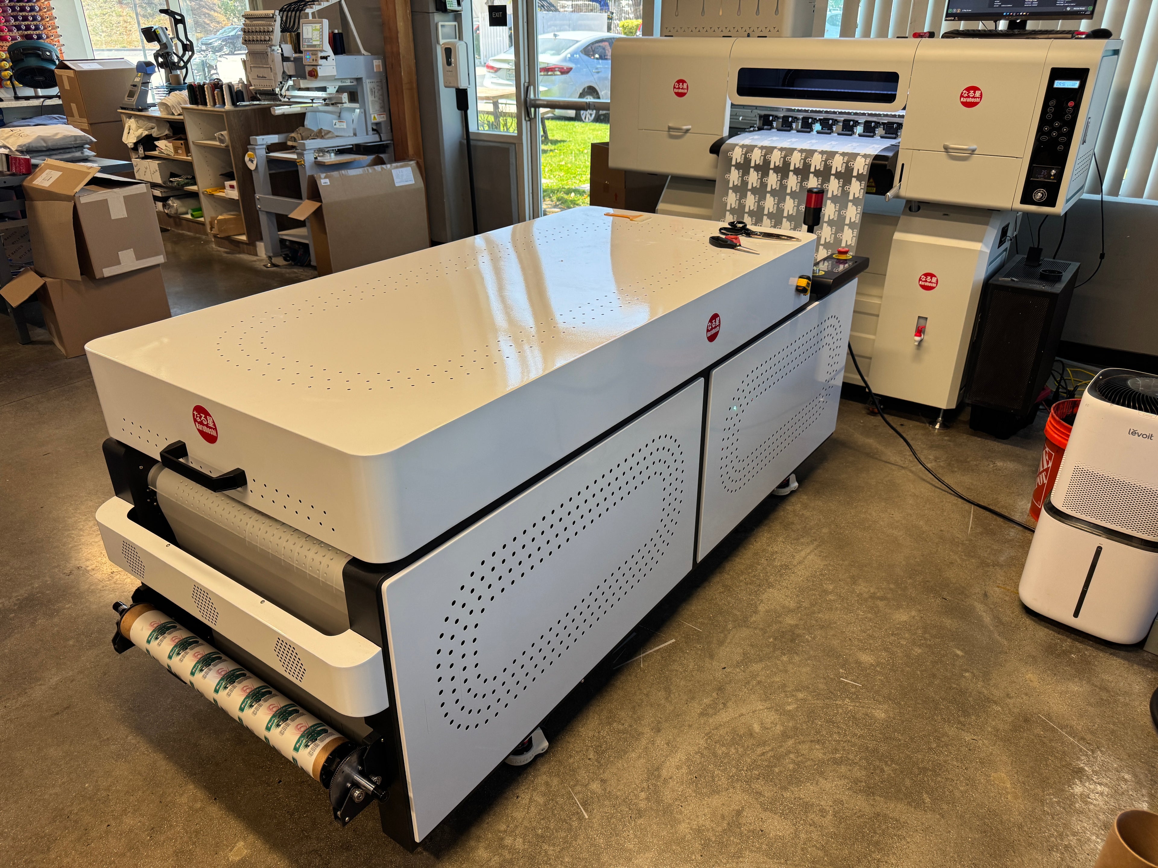 Naruhoshi DTF605, 24 inch wide, 5 heads i3200 DTF Printer with Industrial 1,000 ft film holder
