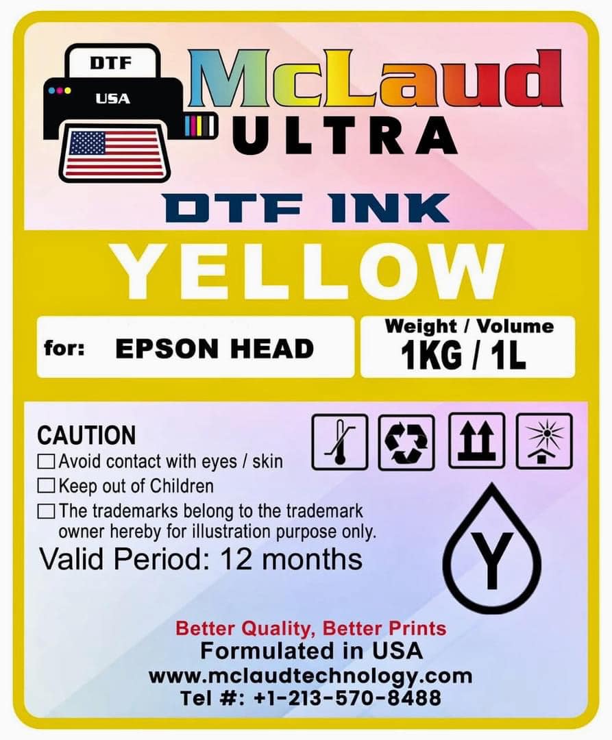 McLaud Ultra DTF Ink, No Residue/ Less Residue Ink, Formulated in USA