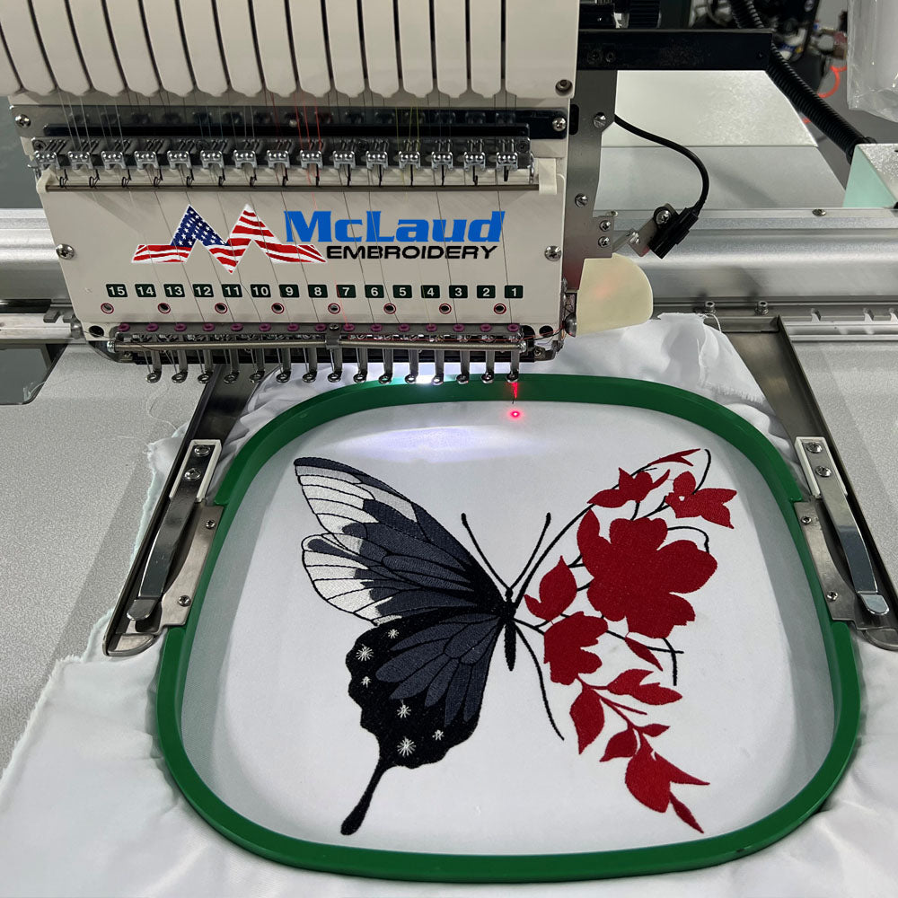 McLaud MT115-14x20 A Embroidery Machine, Single Head, 15 needles, 1200 SPM