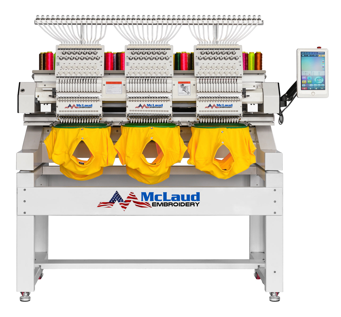McLaud MD315-16x16 Embroidery Machine, 3 Head, 15 needles, 1200spm, Free Shipping in USA