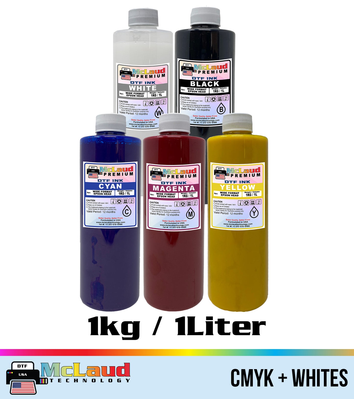 Mclaud Premium DTF Ink, Formulated in USA