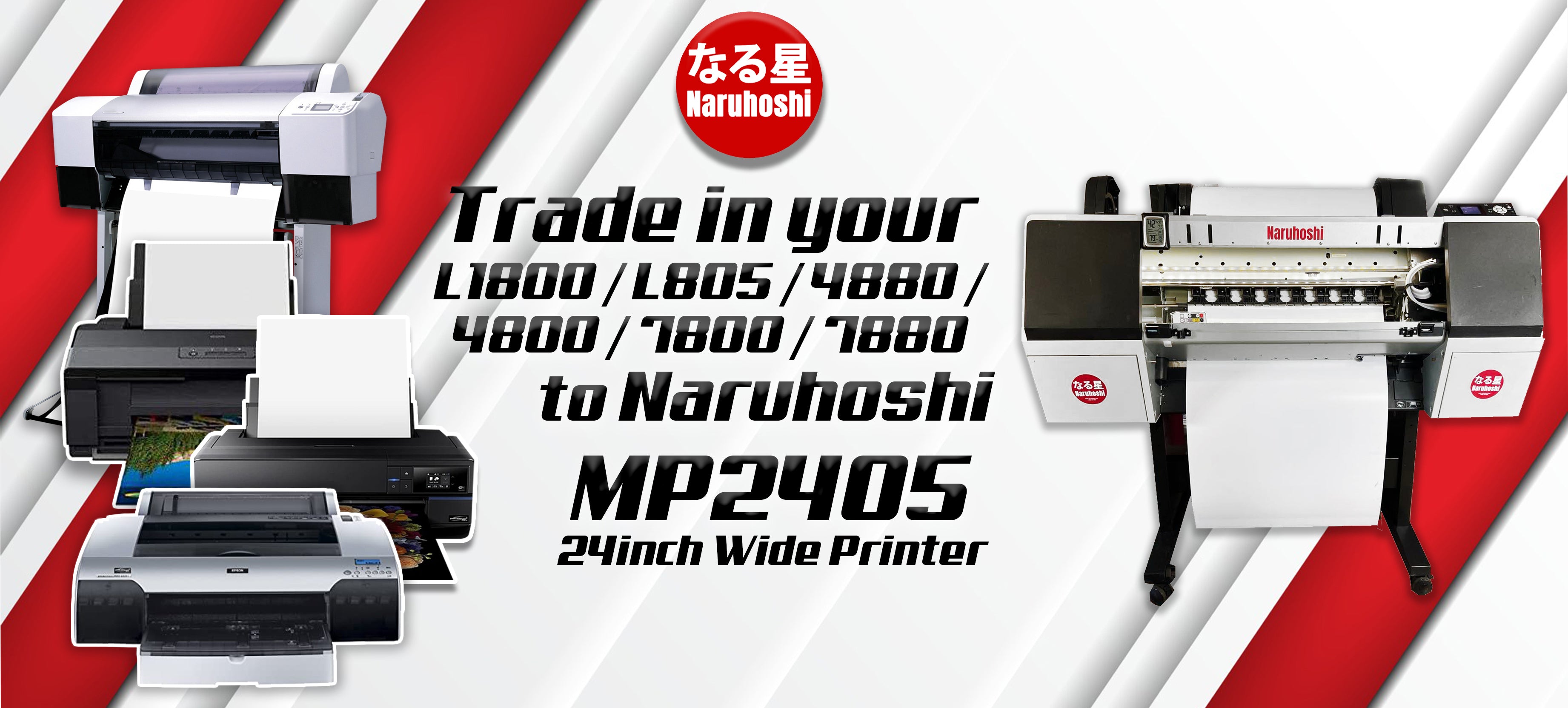 2 by 2 Promo: 2 Naruhoshi DTF 2406 Printer bundled with 2 PM2404